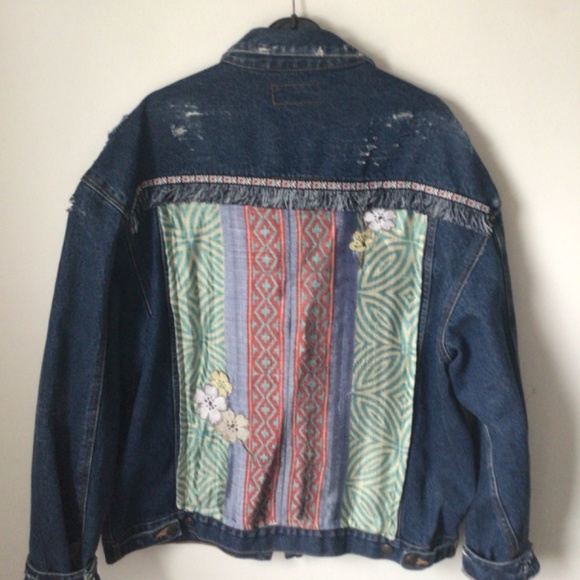 Upcycled Jean jacket - Picture 2 of 2